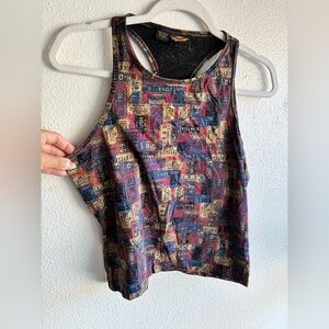 Vintage Harley-Davidson License Plate Print Tank Top – Size L